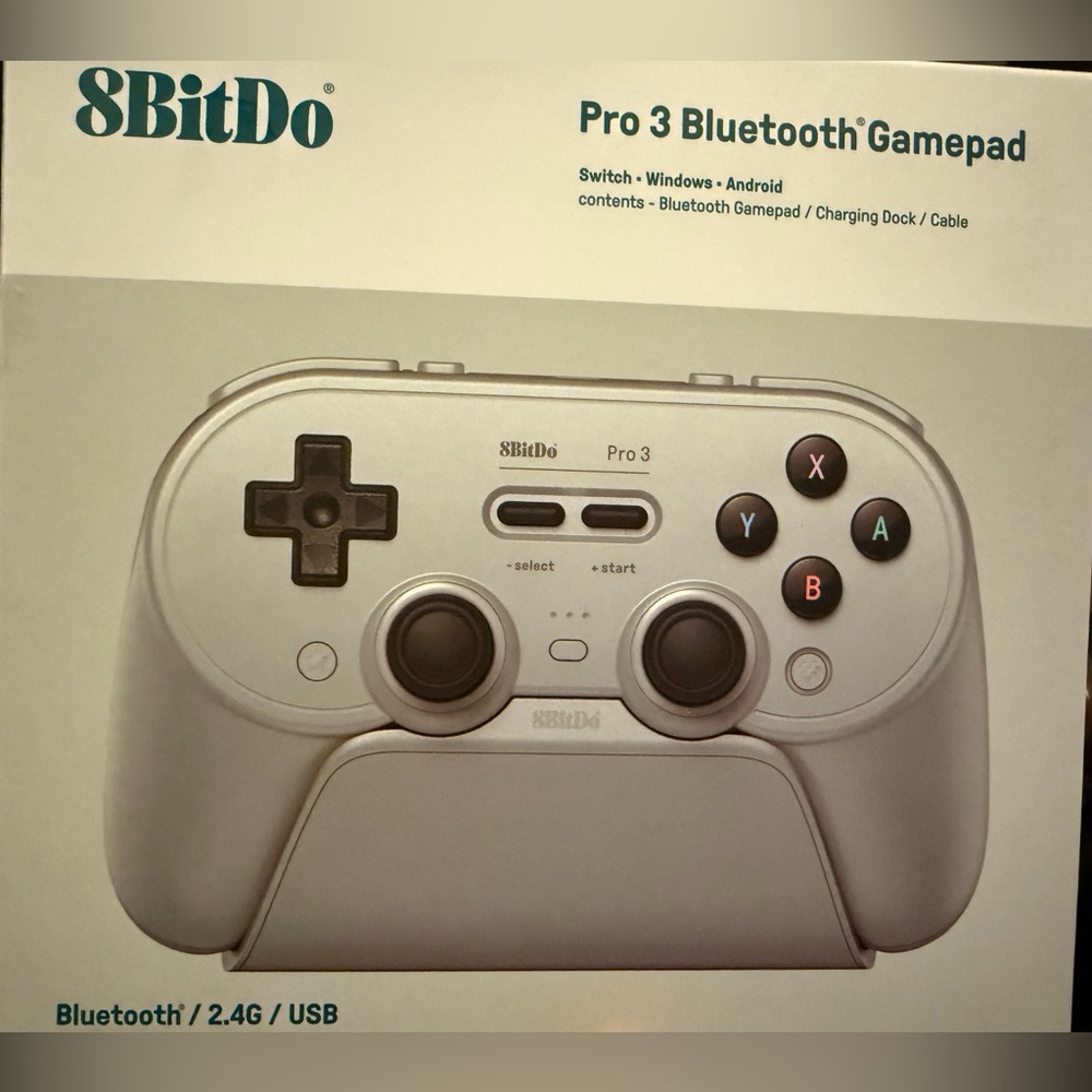 8BitDo Pro 3 Bluetooth Controller Gray NEW Sealed Switch PC Android Gamepad